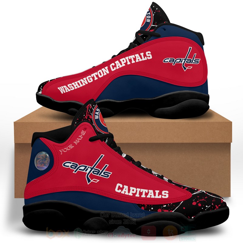 BEST NHL Washington Capitals Personalized Air Jordan 13 Sneakers 4 NHL Washington Capitals Personalized Air Jordan 13 Shoes 1 2 3