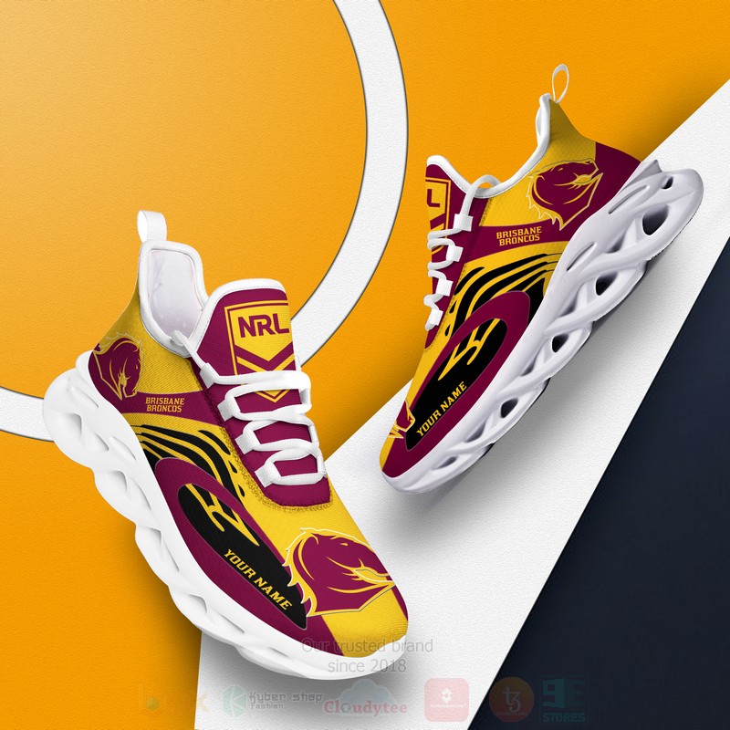 BEST NRL Brisbane Broncos Personalized Custom Max Soul Shoes 3 NRL Brisbane Broncos Personalized Clunky Max Soul Shoes 1 2