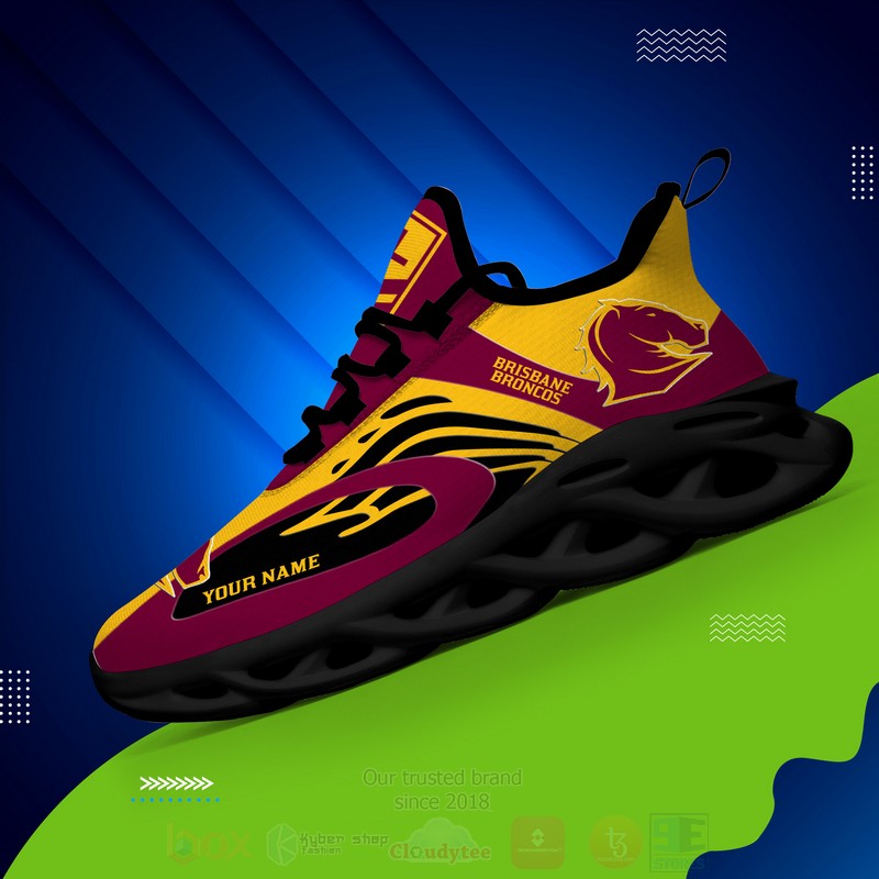 BEST NRL Brisbane Broncos Personalized Custom Max Soul Shoes 4 NRL Brisbane Broncos Personalized Clunky Max Soul Shoes 1 2 3