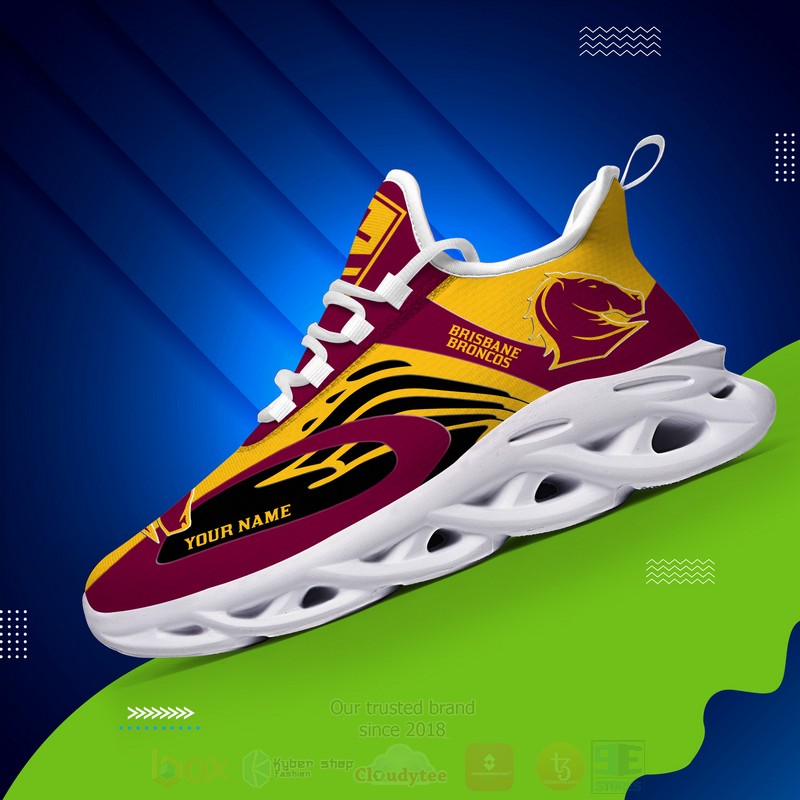 BEST NRL Brisbane Broncos Personalized Custom Max Soul Shoes 5 NRL Brisbane Broncos Personalized Clunky Max Soul Shoes 1 2 3 4