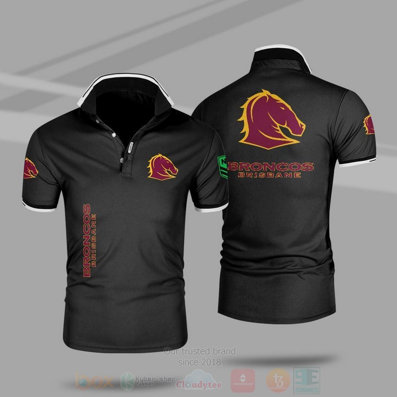 BEST NRL Brisbane Broncos Premium All Over Print Polo Shirt 9 NRL Brisbane Broncos Premium Polo Shirt