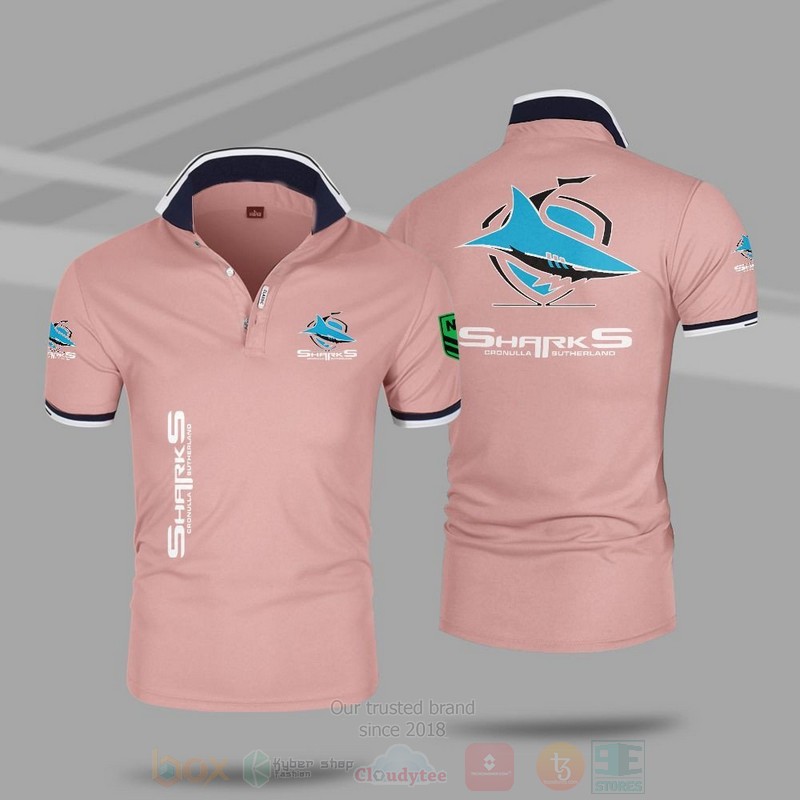 BEST NRL Cronulla Sharks Premium All Over Print Polo Shirt 7 NRL Cronulla Sharks Premium Polo Shirt 1 2 3 4 5 6