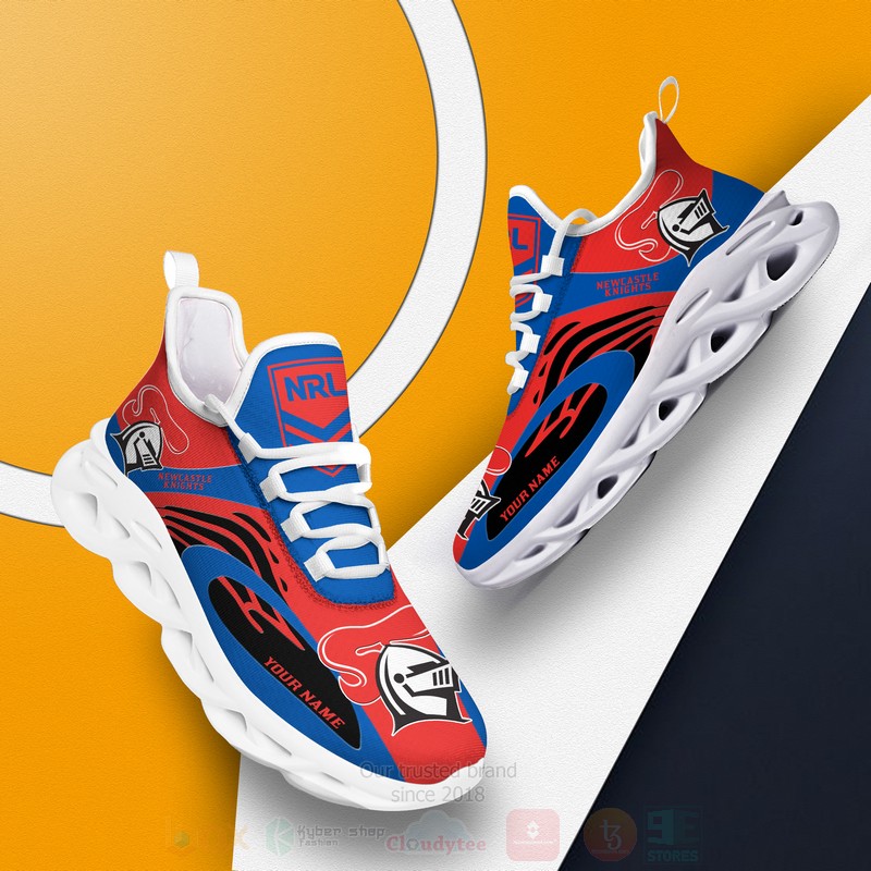 BEST NRL Newcastle Knights Personalized Custom Max Soul Shoes 3 NRL Newcastle Knights Personalized Clunky Max Soul Shoes 1 2