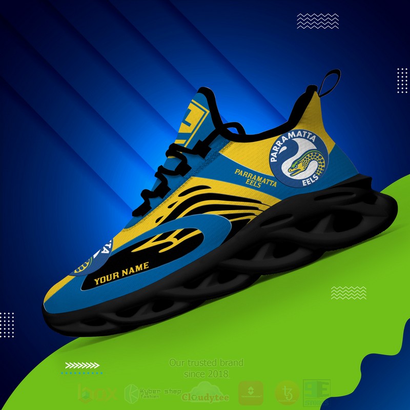 BEST NRL Parramatta Eels Personalized Custom Max Soul Shoes 4 NRL Parramatta Eels Personalized Clunky Max Soul Shoes 1 2 3