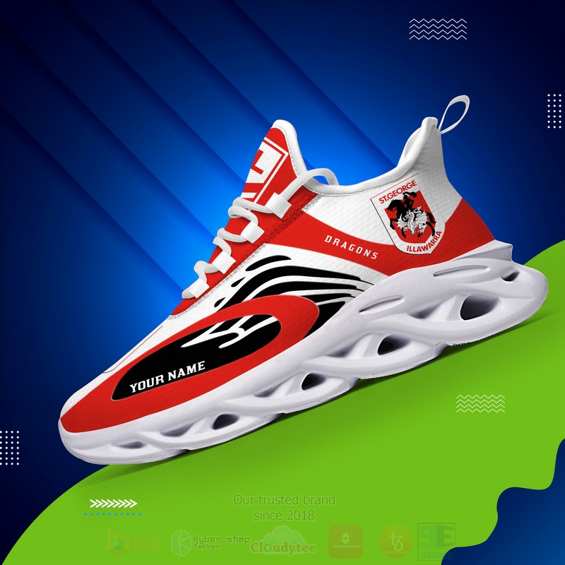 BEST NRL St. George Illawarra Dragons Personalized Custom Max Soul Shoes 5 NRL St George Illawarra Dragons Personalized Clunky Max Soul Shoes 1 2 3 4
