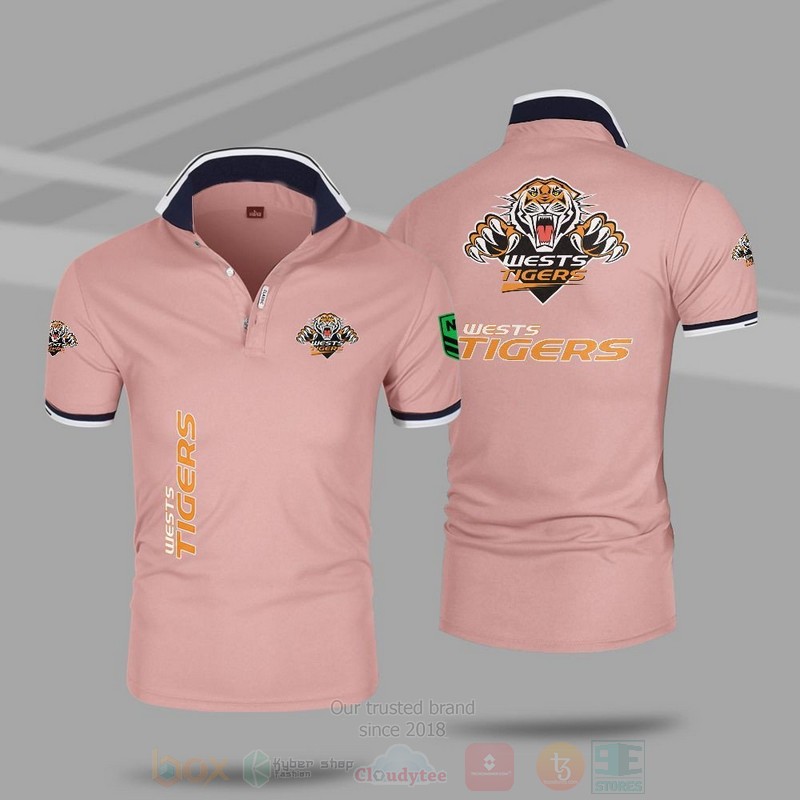 BEST NRL Wests Tigers Premium All Over Print Polo Shirt 7 NRL Wests Tigers Premium Polo Shirt 1 2 3 4 5 6