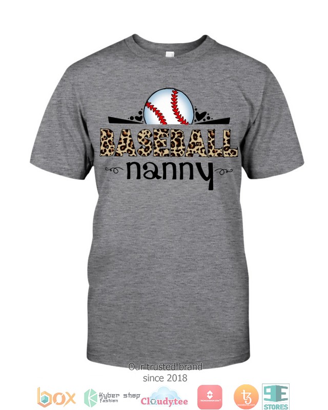 Nanny Baseball leopard pattern 2d shirt, hoodie 4 Nanny Baseball leopard pattern 2d shirt hoodie 1 2 3