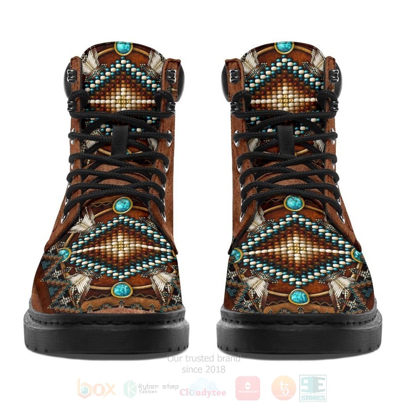 BEST Native Blue-Brown Pattern Timberland Boots 5 Native Brown Pattern Timberland Boots 1 2 3 4