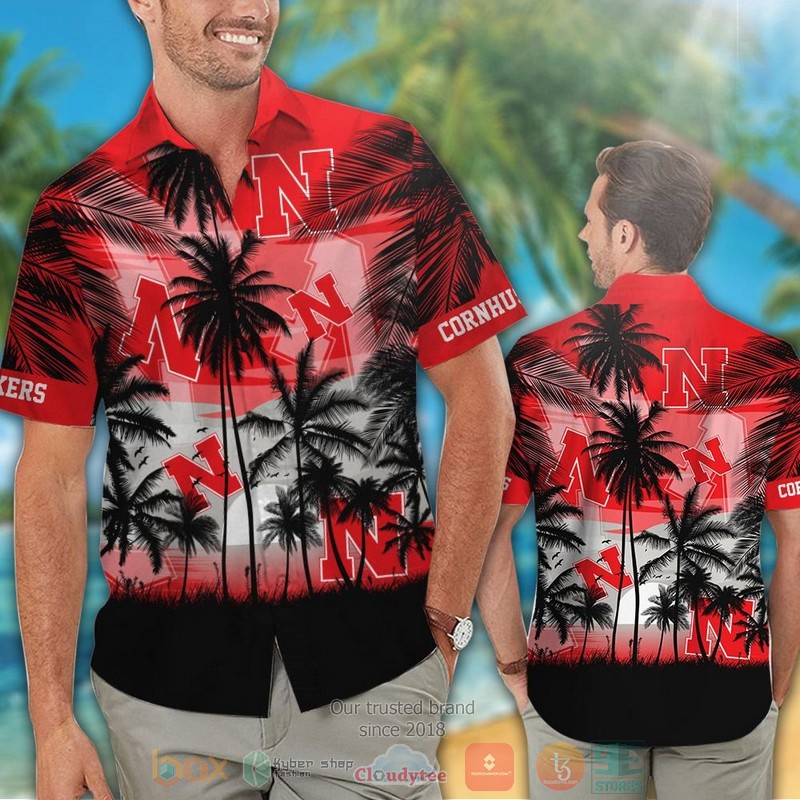 HOT Nebraska Cornhuskers Tropical Hawaiian Shirt and shorts 2 Nebraska Cornhuskers Tropical Hawaiian Shirt and shorts 1
