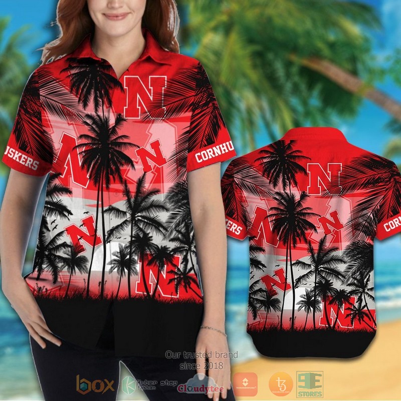 HOT Nebraska Cornhuskers Tropical Hawaiian Shirt and shorts 3 Nebraska Cornhuskers Tropical Hawaiian Shirt and shorts 1 2