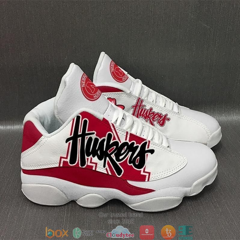 Nebraska Cornhuskers football NCAAF football team Air Jordan 13 Sneaker Shoes