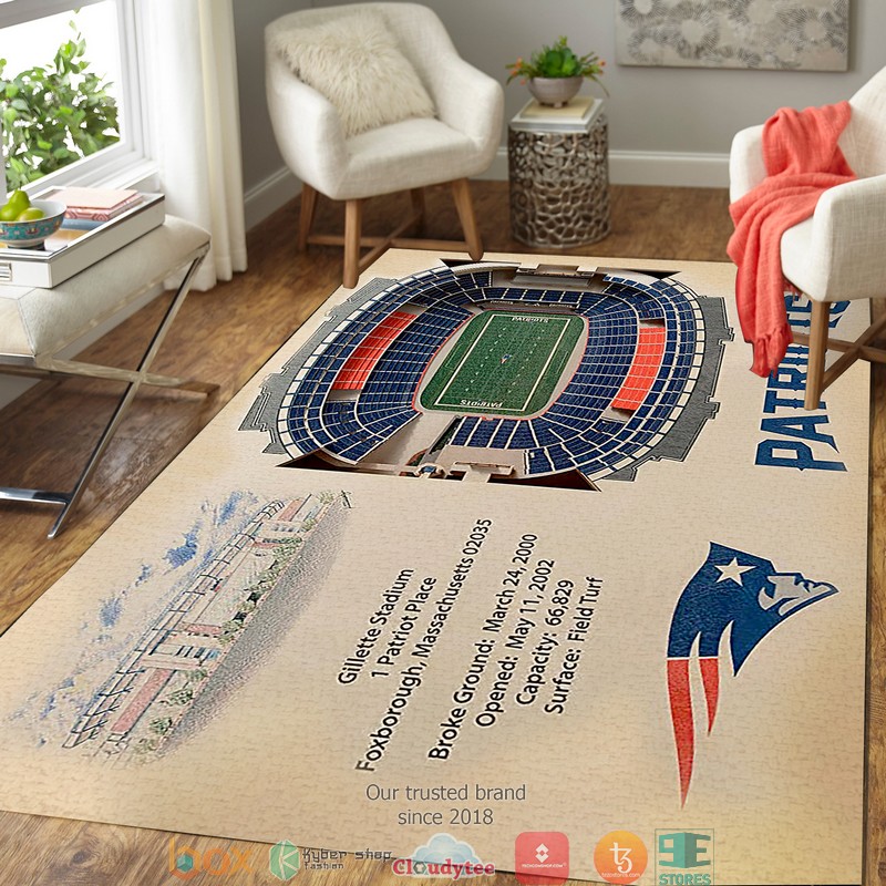New England Patriots Stadium Rug 3 New England Patriots Stadium Rug 1 2