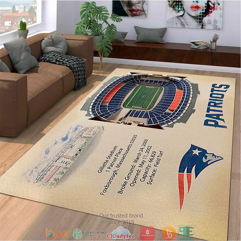 New England Patriots Stadium Rug 4 New England Patriots Stadium Rug 1 2 3