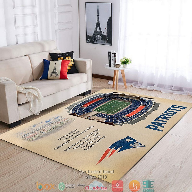 New England Patriots Stadium Rug 5 New England Patriots Stadium Rug 1 2 3 4