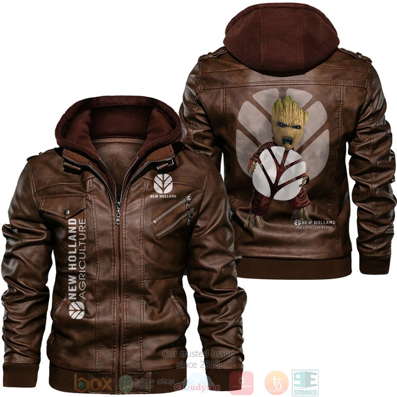 NEW New Holland Agriculture Groot Leather Jacket 2 New Holland Agriculture Groot Leather Jacket 1