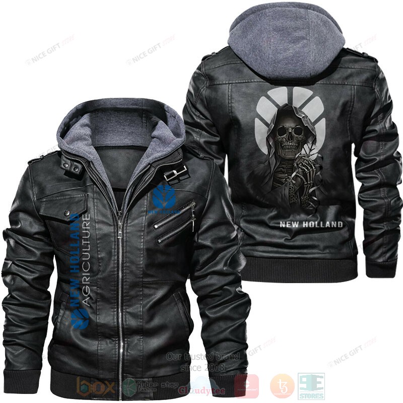 New Holland Skull Leather Jacket