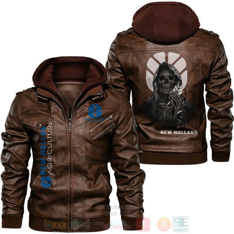 New Holland Skull Leather Jacket 1