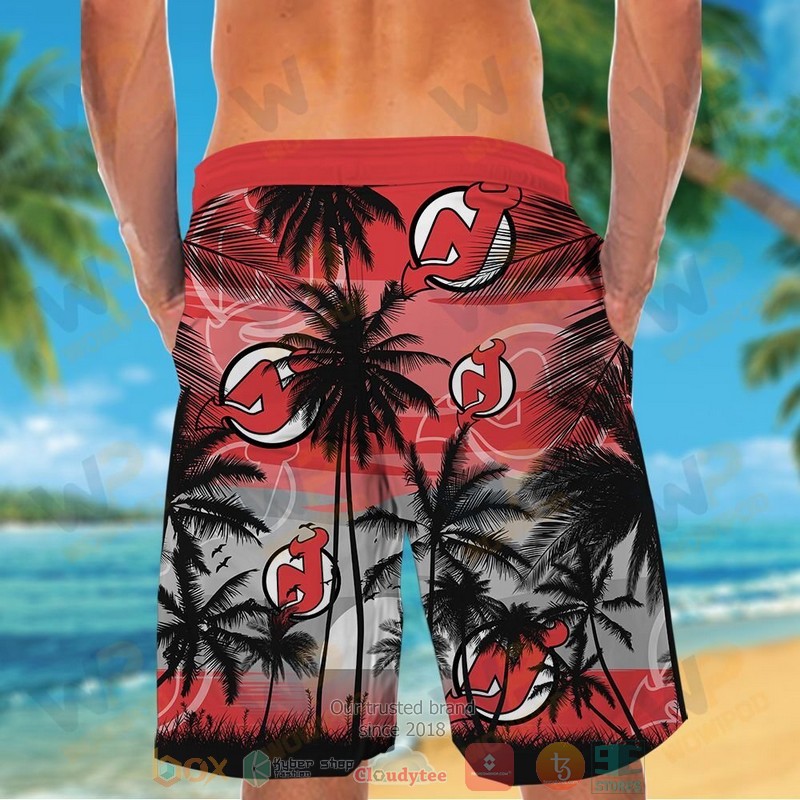 New Jersey Devils Hawaiian Shirt and shorts 1 2 3 4 5
