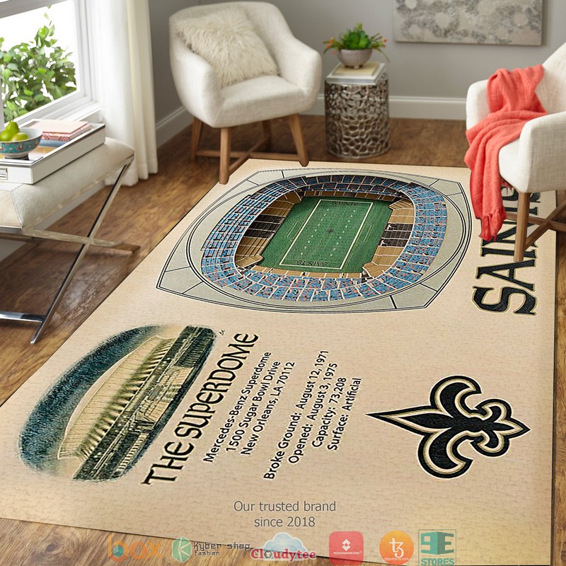 New Orleans Saints Stadium Rug 3 New Orleans Saints Stadium Rug 1 2