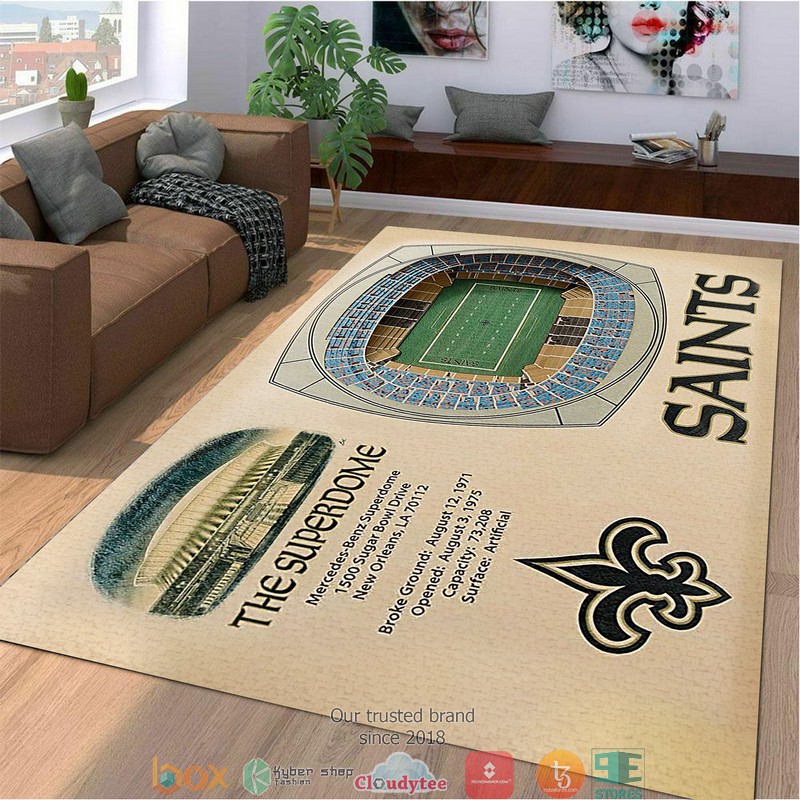 New Orleans Saints Stadium Rug 4 New Orleans Saints Stadium Rug 1 2 3