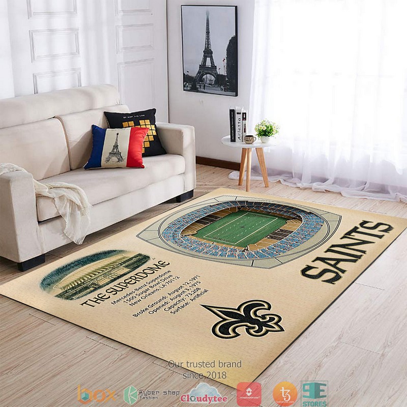 New Orleans Saints Stadium Rug 5 New Orleans Saints Stadium Rug 1 2 3 4