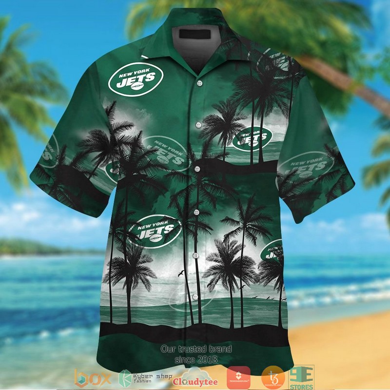 New York Jets Coconut island Ocean Hawaiian Shirt, short 13 New York Jets Coconut island Ocean Hawaiian Shirt short