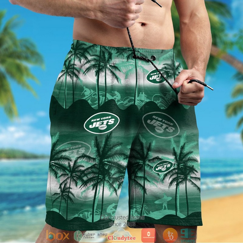 New York Jets Coconut island Ocean Waves Hawaiian Shirt, short 5 New York Jets Coconut island Ocean Waves Hawaiian Shirt short 1 2 3 4