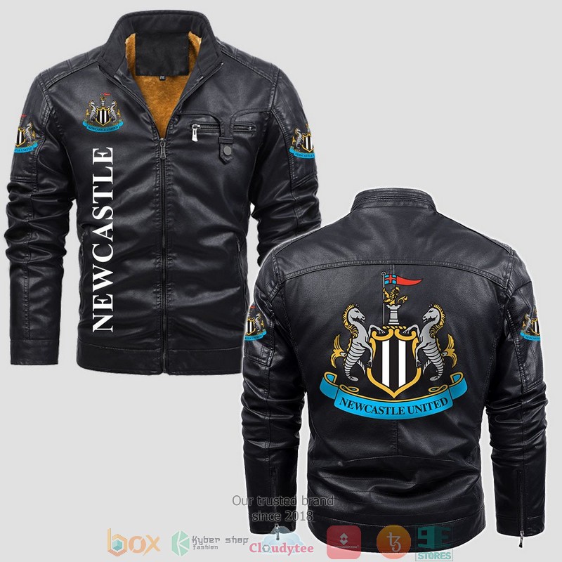 Newcastle United Fleece Leather Jacket 1