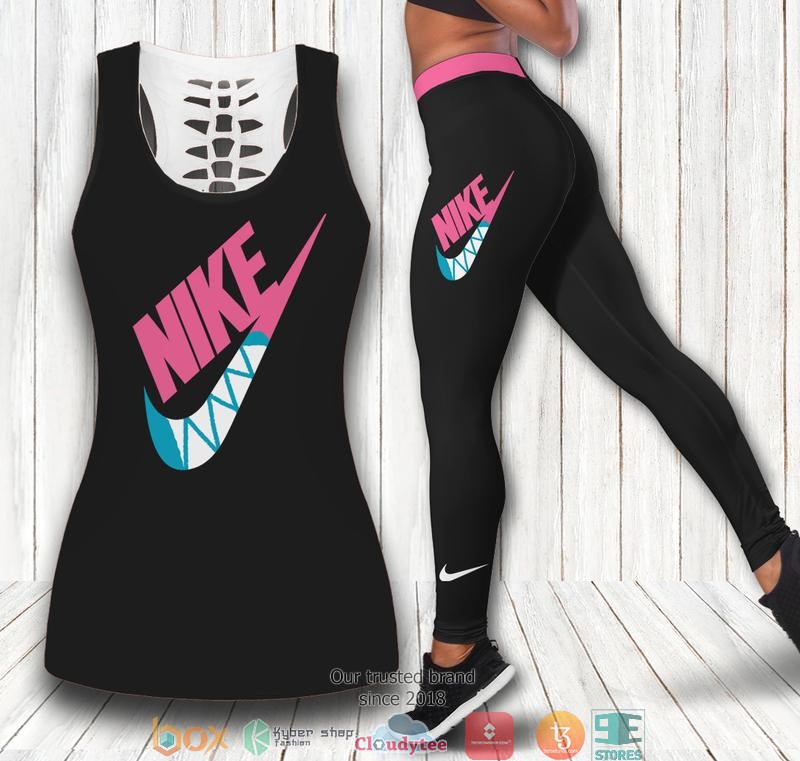 Nike Air Black Pink Tank Top, Legging 4 Nike Air Black Pink Tank Top Legging 1 2 3