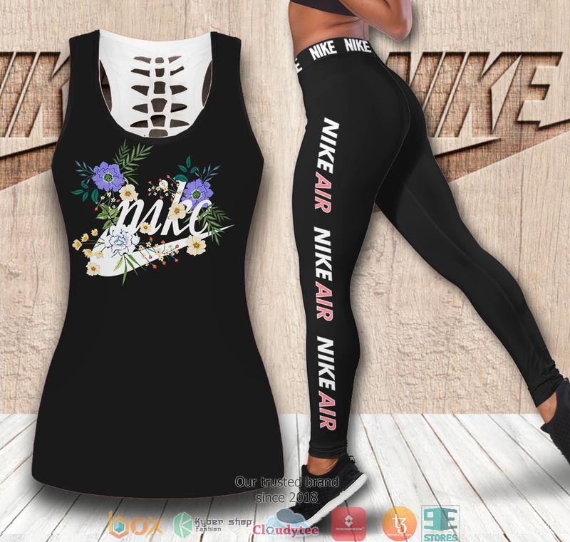 Nike Air Flower BlackTank Top, Legging 4 Nike Air Flower BlackTank Top Legging 1 2 3