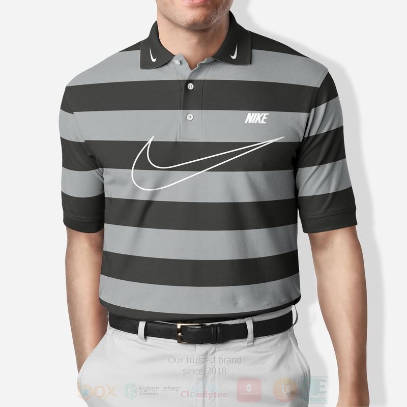 Nike Black Grey Polo Shirt