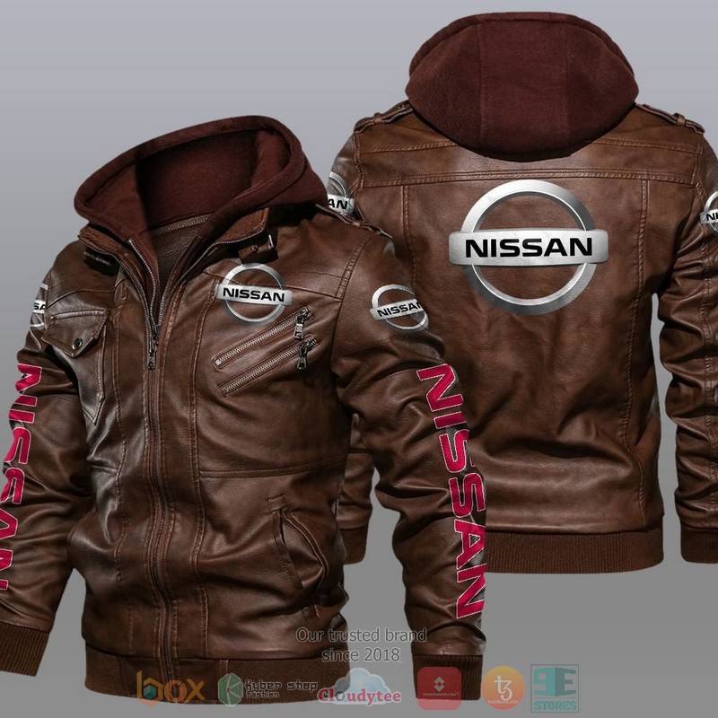 NEW Nissan Car Motor Leather Jacket 2 Nissan Car Motor Leather Jacket 1