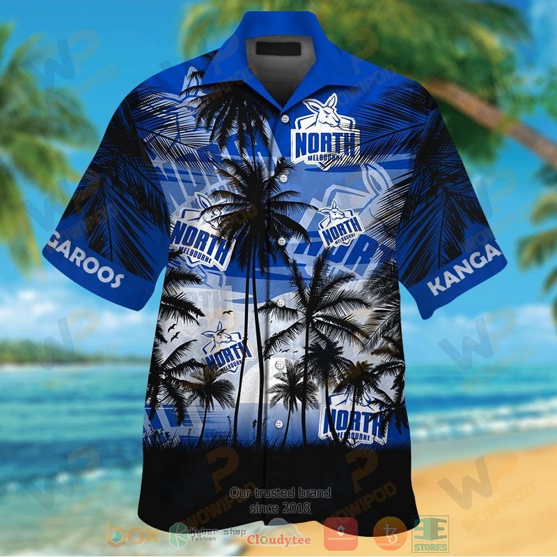 HOT North Melbourne Kangaroos Hawaiian Shirt and shorts 13 North Melbourne Kangaroos Hawaiian Shirt and shorts