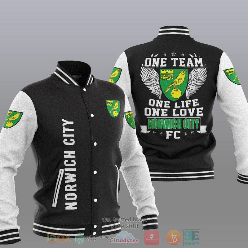 Norwich City One Team One Life One Love Baseball Jacket