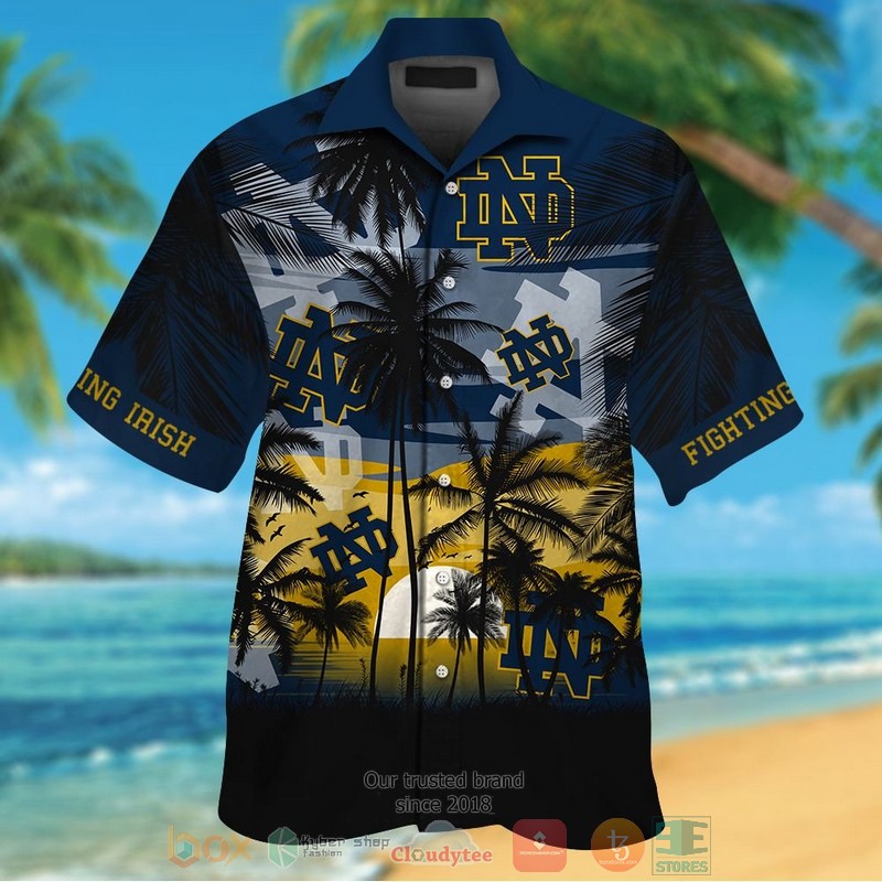 HOT Notre Dame Fighting Irish Tropical Hawaiian Shirt and shorts 12 Notre Dame Fighting Irish Tropical Hawaiian Shirt and shorts