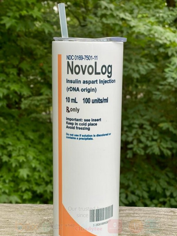 BEST Novolog Insulin Stainless Steel Skinny Tumbler 3 Novolog Insulin Skinny Tumbler 1 2
