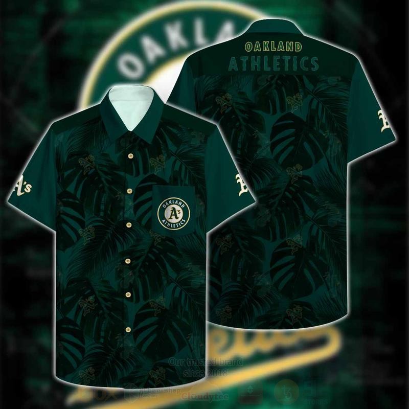 Oakland Athletics Dark Green Hawaiian Shirt