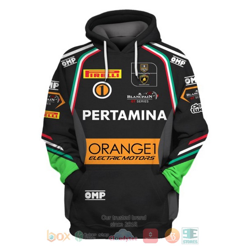 NEW Orange1 Electric Motors Pertamina black 3D shirt, hoodie 2 Orange1 Electric Motors Pertamina black 3D shirt hoodie 1