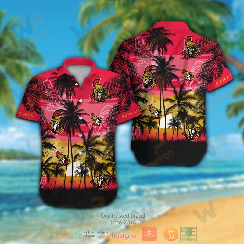 Ottawa Senators Hawaiian Shirt and shorts