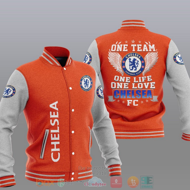 Chelsea One Team One Life One Love Baseball Jacket 1 2 3 4 5