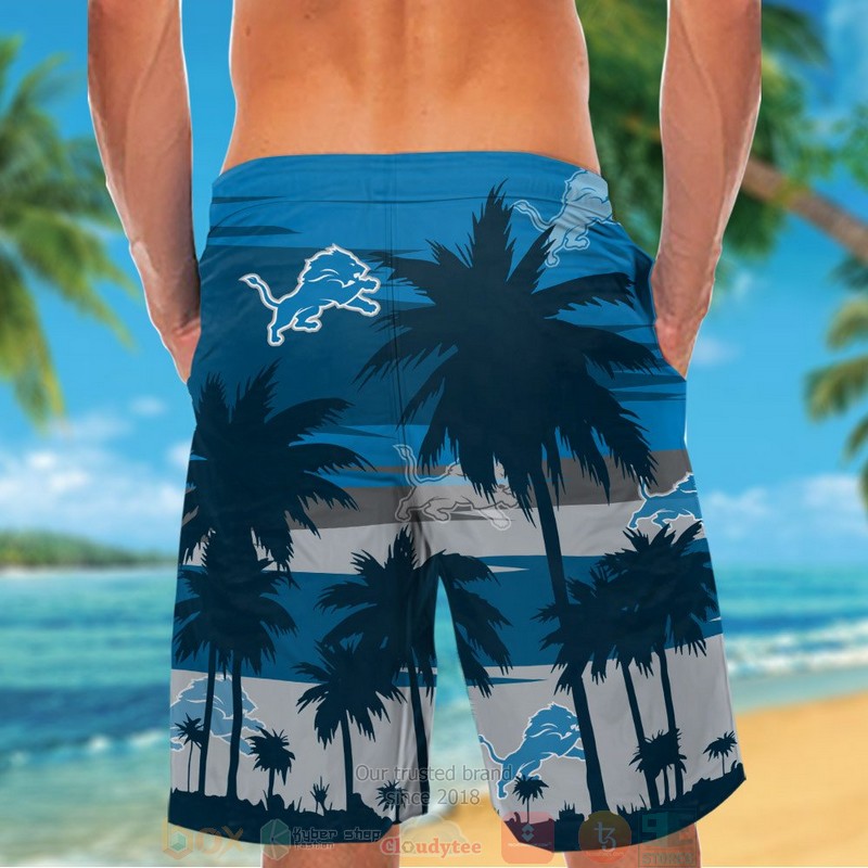 Palm tree Detroit Lions hawaiian shirt and shorts 1 2 3 4 5