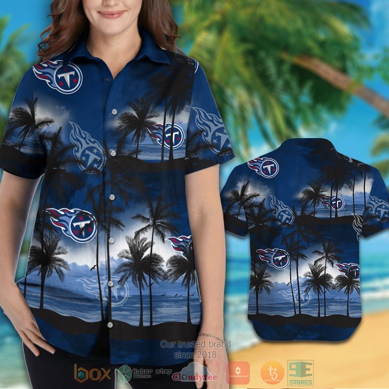 HOT Palm tree Tennessee Titans dark blue hawaii shirt, shorts 3 Palm tree Tennessee Titans dark blue hawaii shirt shorts 1 2