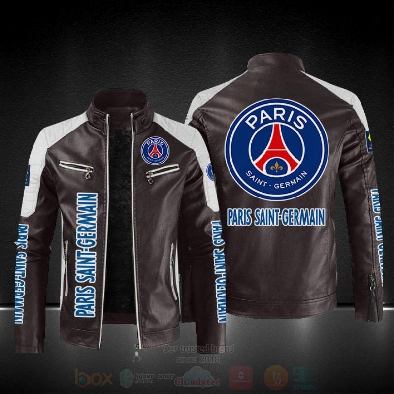 BEST Paris Saint-Germain PU Leather Jacket 4 Paris Saint Germain Leather Jacket 1 2 3