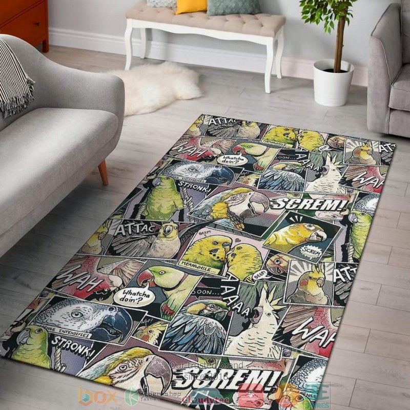 Parrot comic Rug Carpet