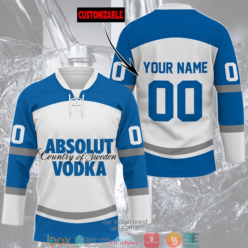 Personalized Absolut Vodka Hockey Jersey Shirt