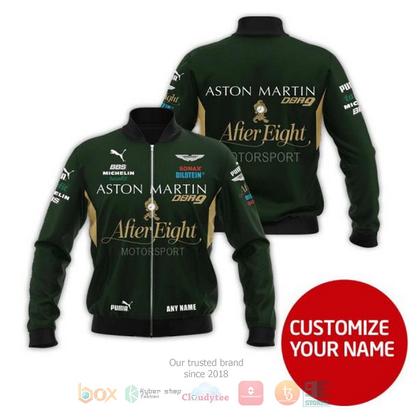 Personalized AfterEight MotorSport Aston Martin custom bomber jacket