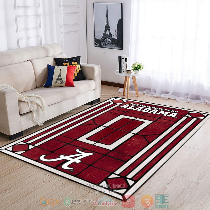 HOT Personalized Alabama Crimson Tides custom Area Carpet 4 Personalized Alabama Crimson Tides custom Area Rug 1 2 3