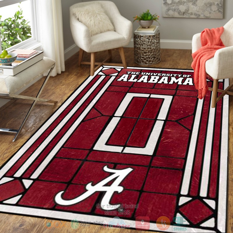 HOT Personalized Alabama Crimson Tides custom Area Carpet 5 Personalized Alabama Crimson Tides custom Area Rug 1 2 3 4