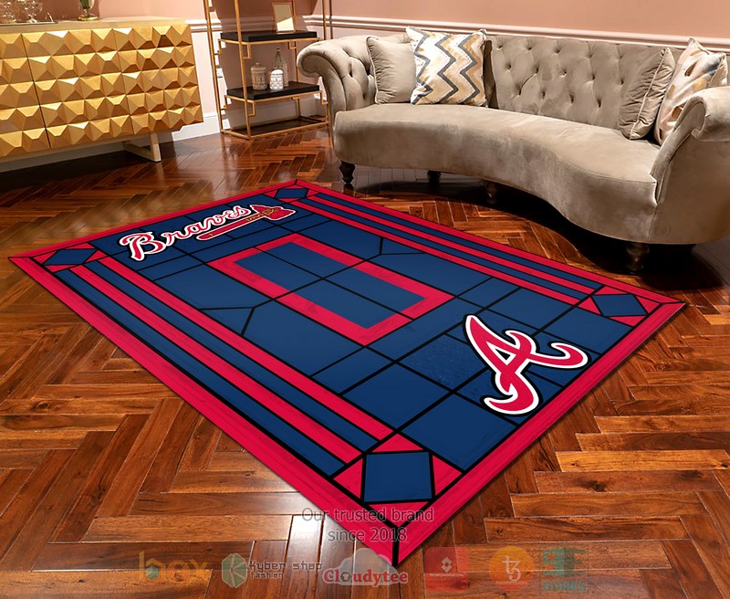 HOT Personalized Atlanta Braves custom Area Carpet 5 Personalized Atlanta Braves custom Area Rug 1 2 3 4