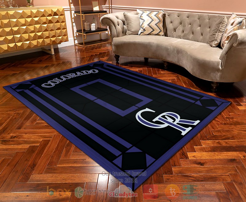 Personalized Colorado Rockies custom Area Rug 1 2 3 4